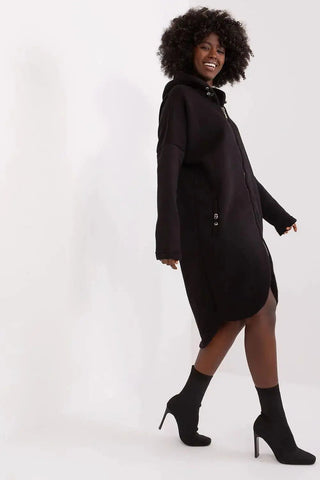 Relevance sporty style extended sweatshirt