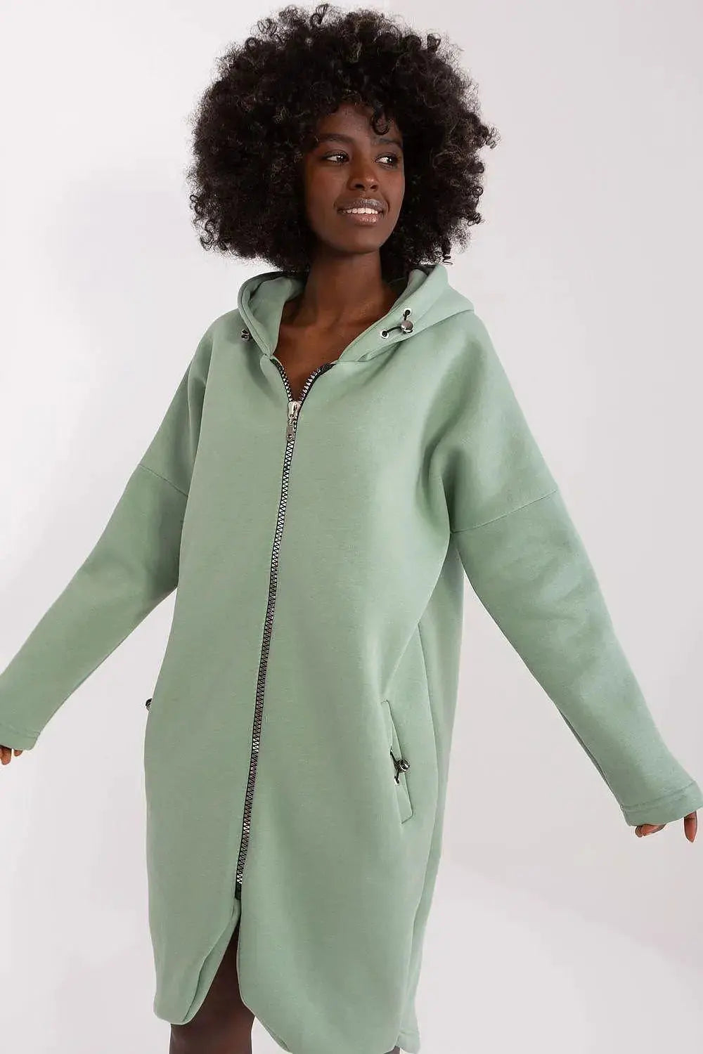 Relevance sporty style extended sweatshirt