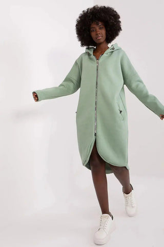 Relevance sporty style extended sweatshirt