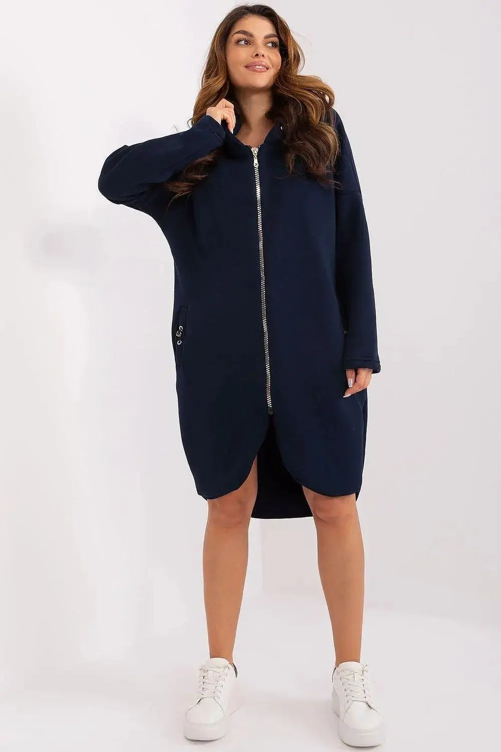 Relevance sporty style extended sweatshirt