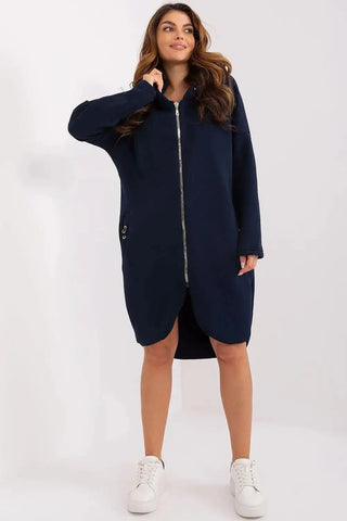 Relevance sporty style extended sweatshirt