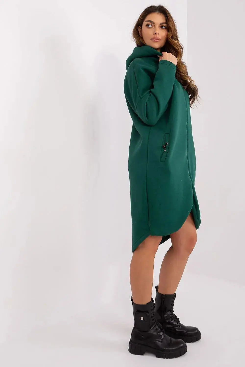 Relevance sporty style extended sweatshirt