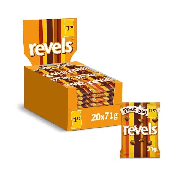 Revels Milk Chocolate with Raisins, Coffee or Orange Treat Bag (Case of 20)