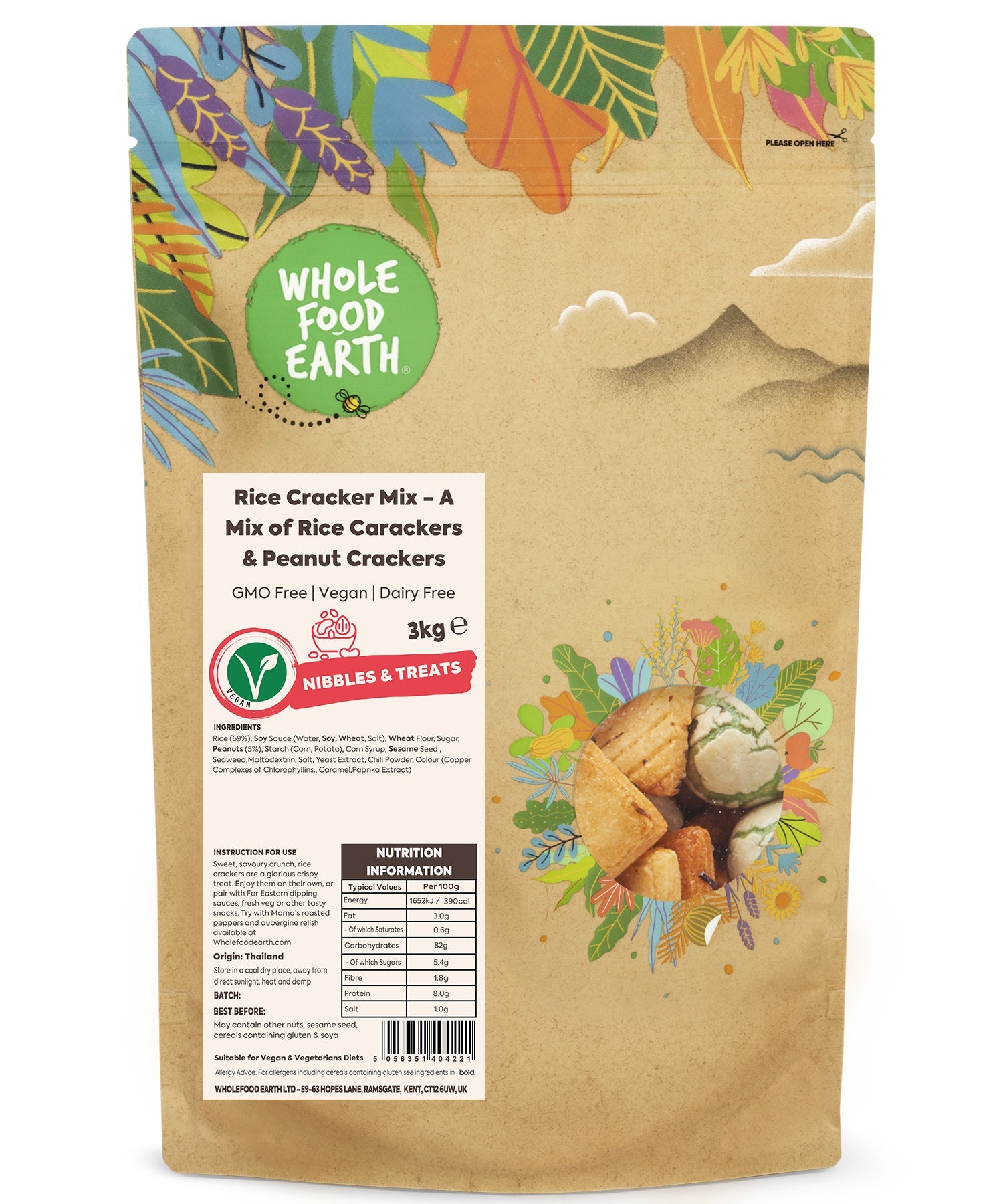 Rice Cracker Mix - A Mix of Rice Crackers & Peanut Crackers