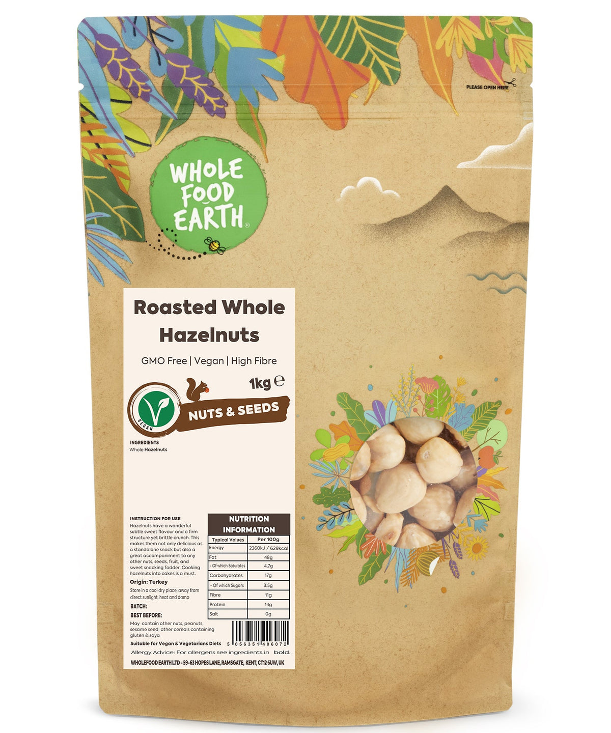 Roasted Whole Hazel Nuts