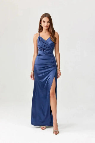 Roco Fashion Lamelia maxi dress with an open back is made of delicate and soft-touch fabric
