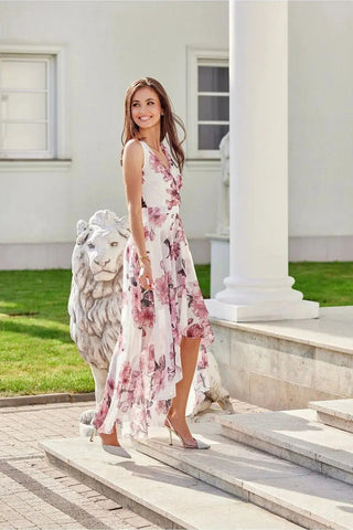 Roco Fashion maxi dress is made of light and delicate chiffon, which will be very comfortable to wear