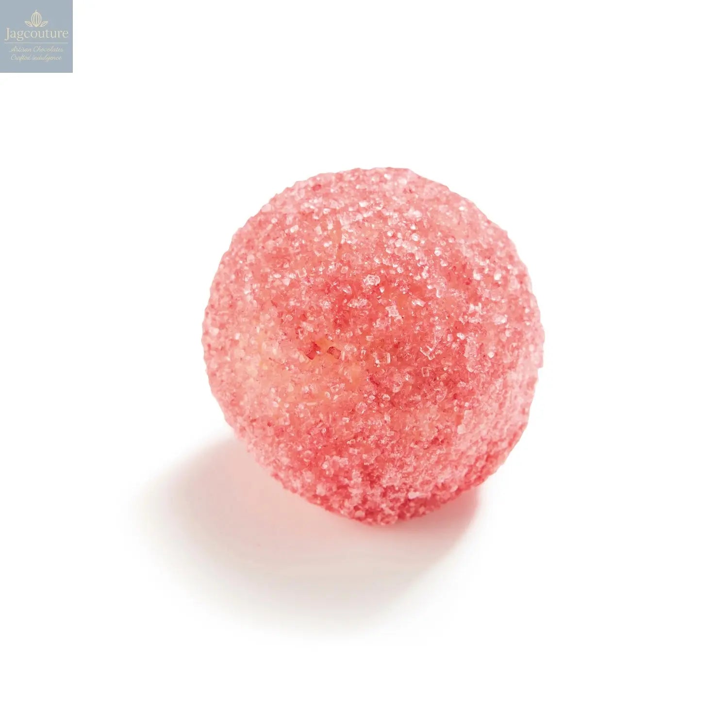 Rosa - white chocolate praline decorated with pink sugar 14.5g - Jag Couture Chocolates