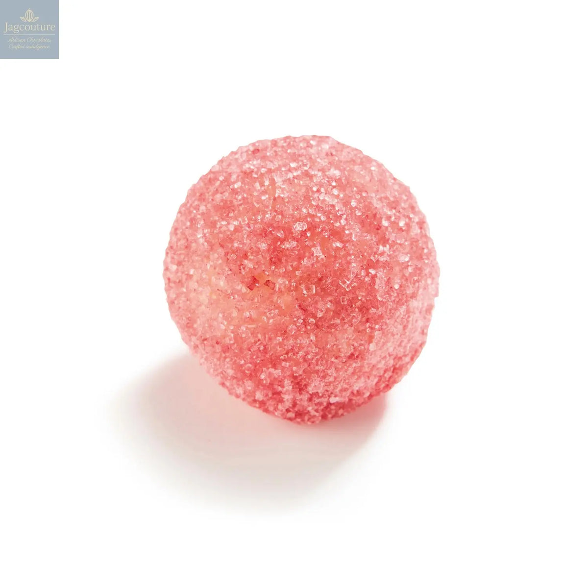 Rosa - white chocolate praline decorated with pink sugar 14.5g - Jag Couture Chocolates