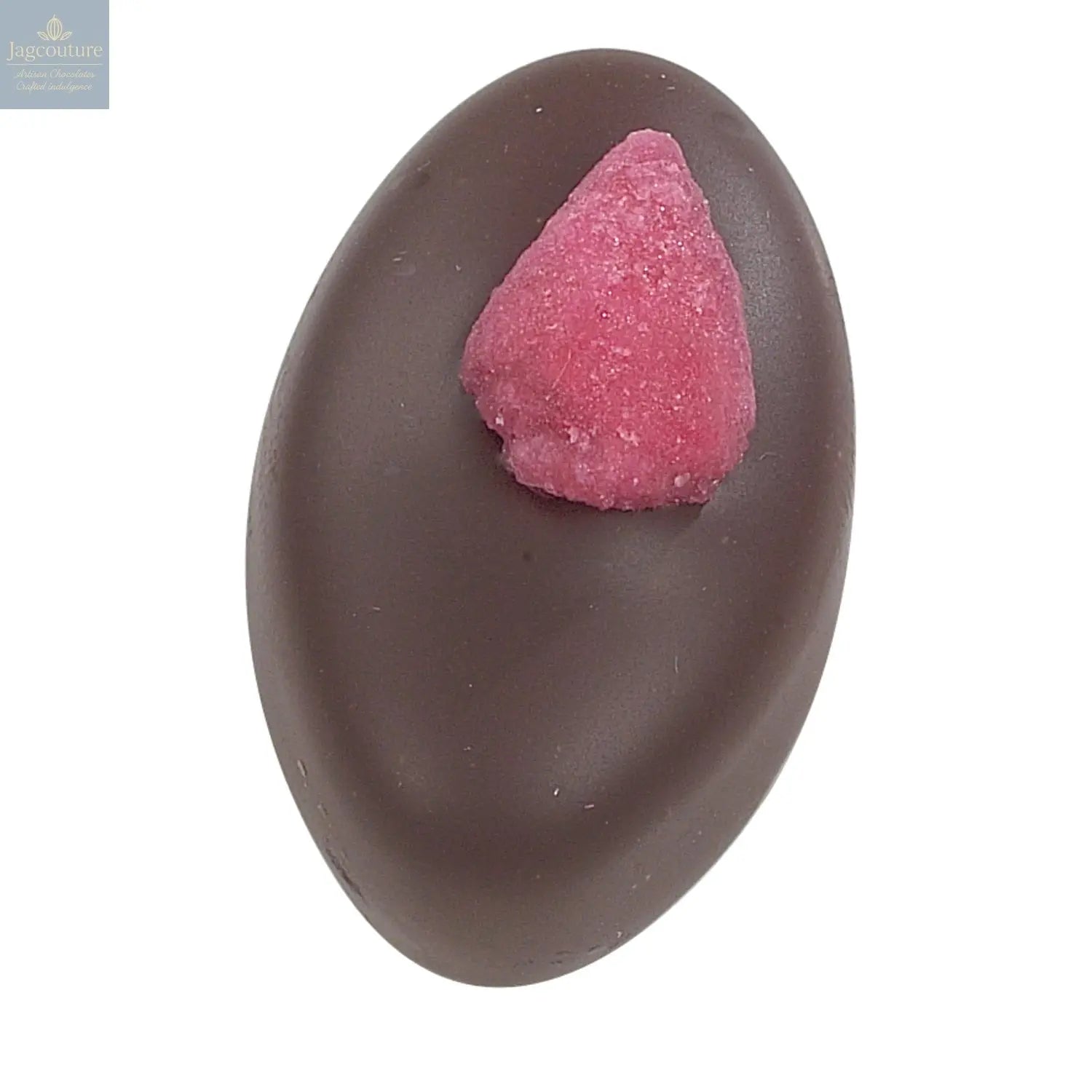 Rose fondant cream - enrobed in dark chocolate with rose flavoured piece 10g - Jag Couture Chocolates