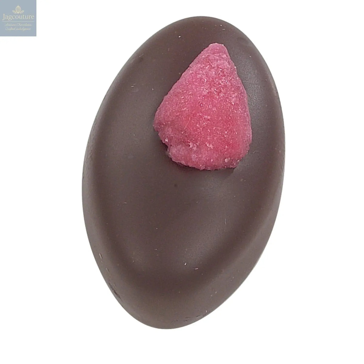 Rose fondant cream - enrobed in dark chocolate with rose flavoured piece 10g - Jag Couture Chocolates