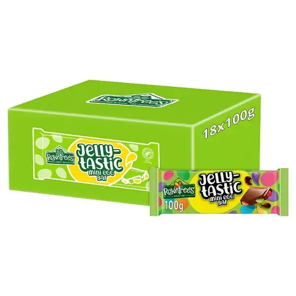 Rowntree's Jelly-Tastic Mini Egg Chocolate Sharing Bar 100g (Case of 18)