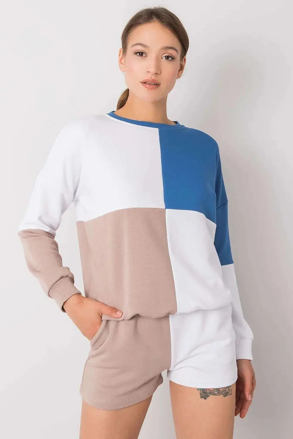 Rue Paris Casual Blouse and Shorts Set