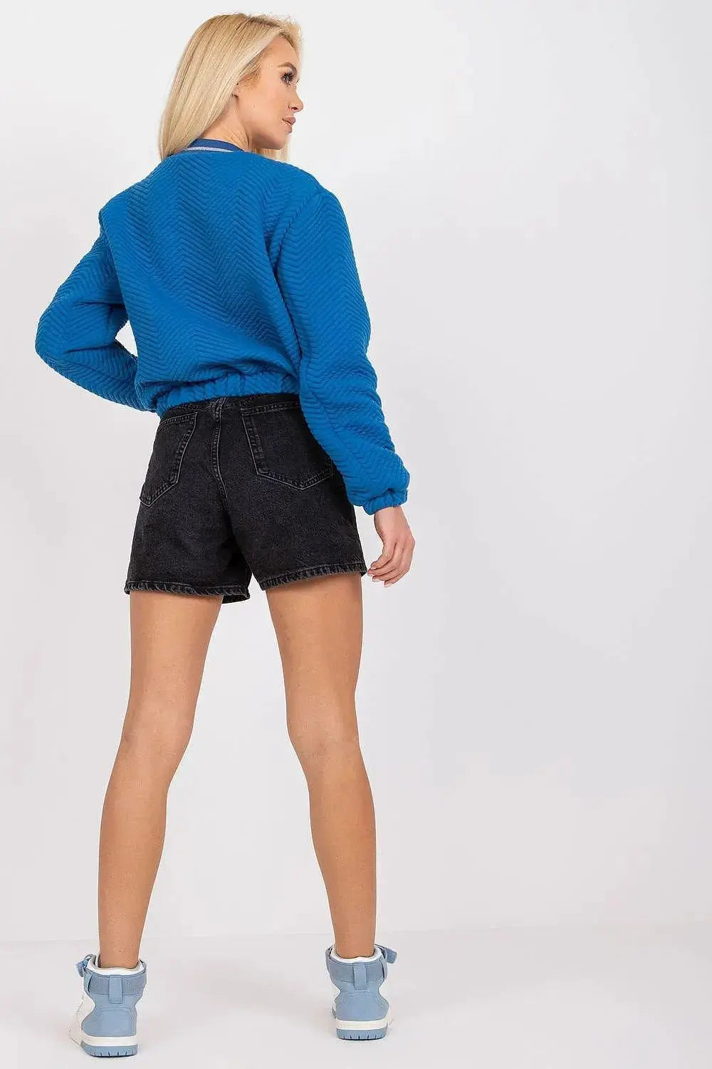 Rue Paris black long sleeve denim jacket