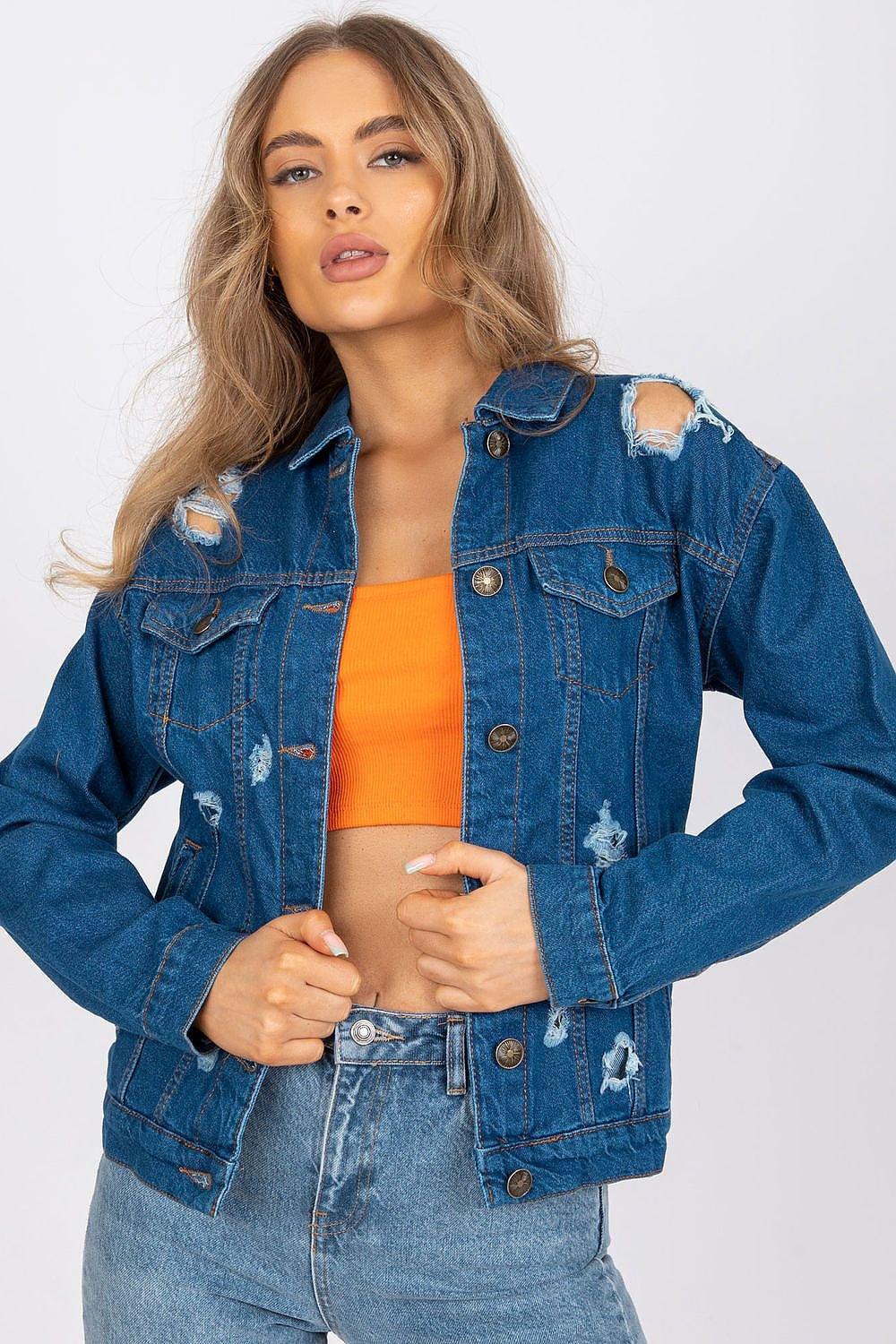 Rue Paris black long sleeve denim jacket