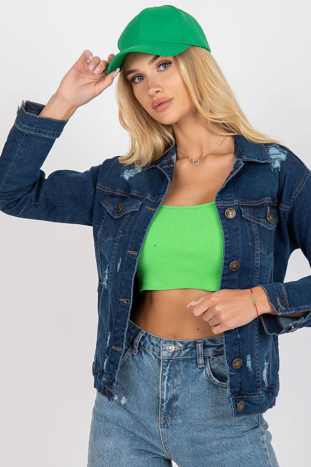 Rue Paris black long sleeve denim jacket