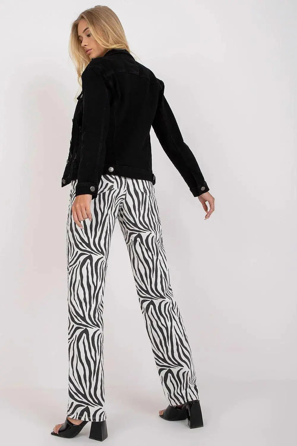 Rue Paris black long sleeve denim jacket