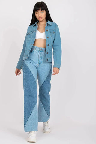 Rue Paris classic light blue denim jacket
