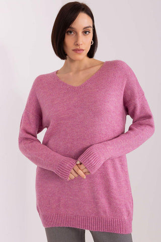 Rue Paris long sleeve and heart neckline sweater
