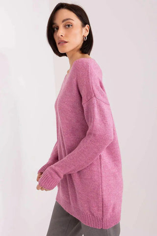 Rue Paris long sleeve and heart neckline sweater