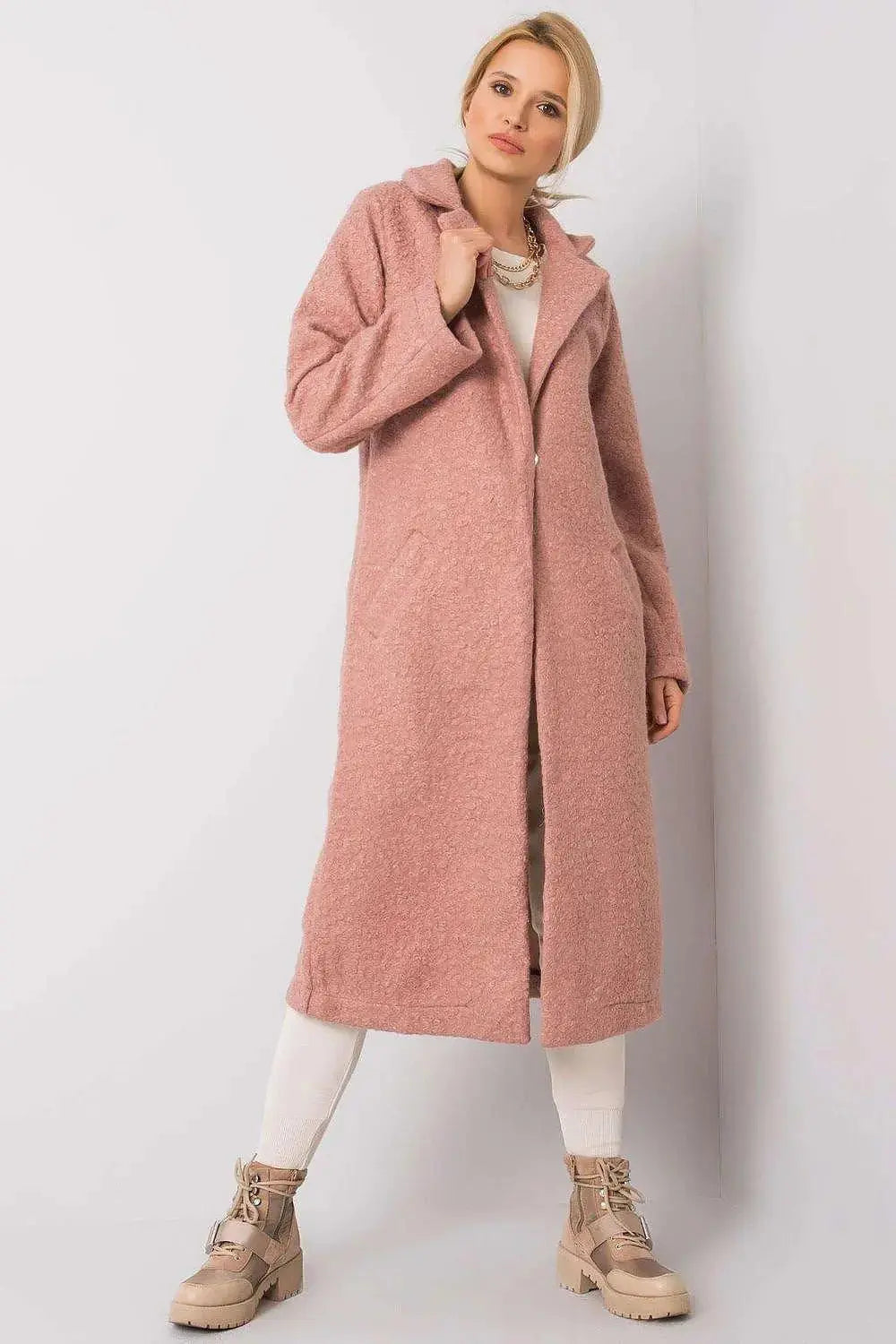 Rue Paris long sleeves, fastened womens coat