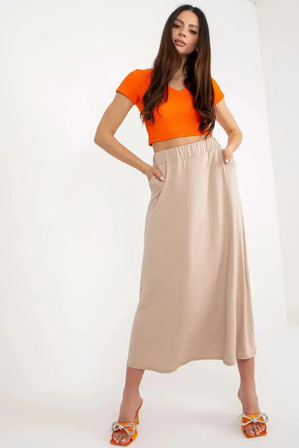 Rue Paris looser cut long skirt