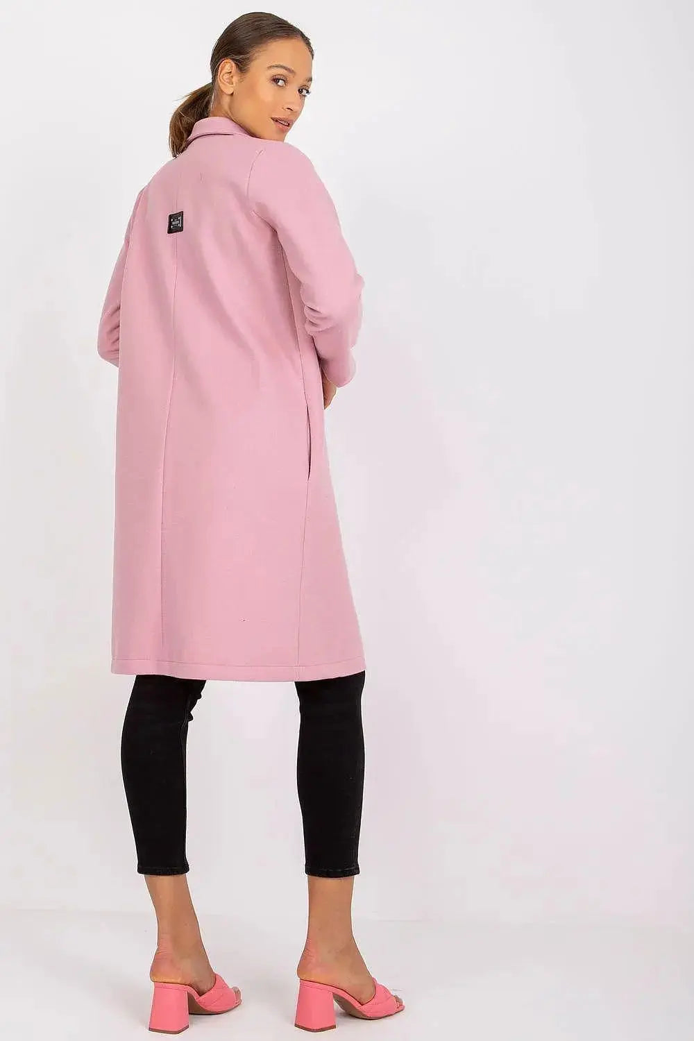 Rue Paris womens unlined, long-sleeved, unbuttoned coat