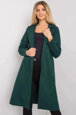 Rue Paris womens unlined, long-sleeved, unbuttoned coat