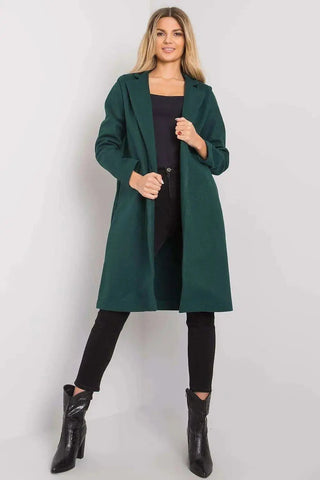 Rue Paris womens unlined, long-sleeved, unbuttoned coat