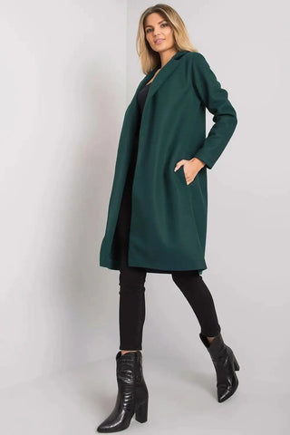 Rue Paris womens unlined, long-sleeved, unbuttoned coat