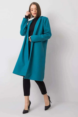 Rue Paris womens unlined, long-sleeved, unbuttoned coat