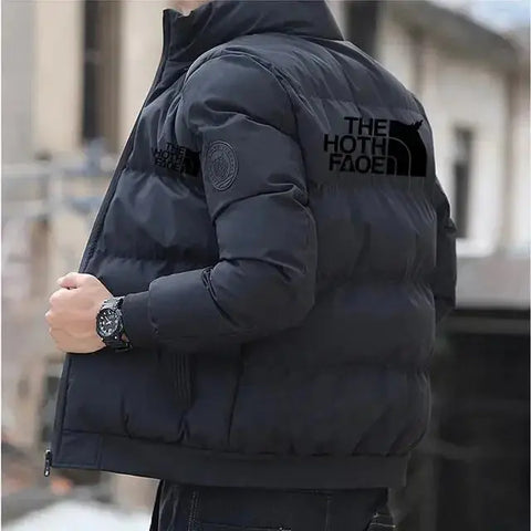 Men's Tiger Logo Padded Cotton Jacket - Short Thick Casual Parka, Winter Trend (S-5XL)