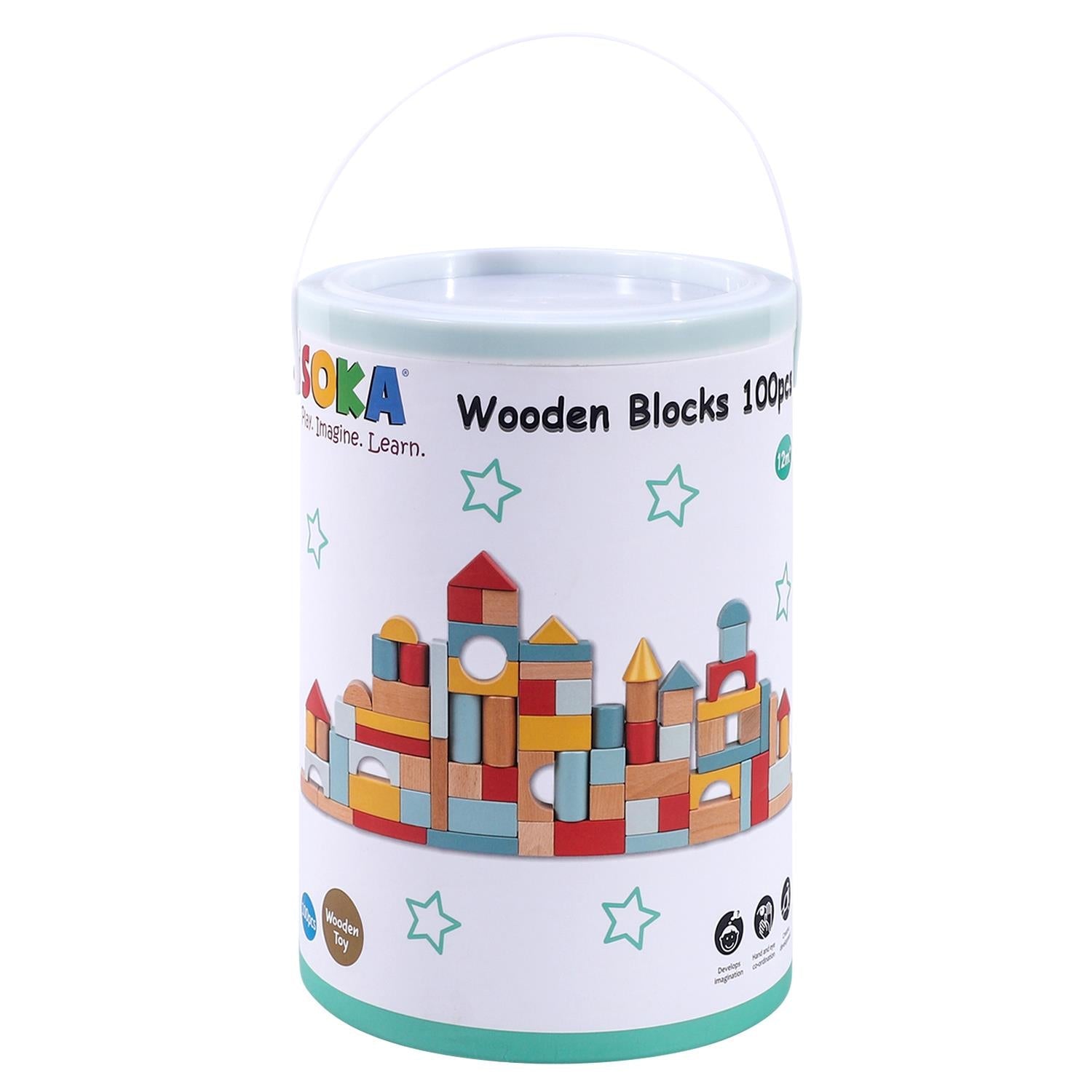SOKA Wooden Blocks 100pcs in New Color 0000463
