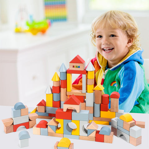 SOKA Wooden Blocks 100pcs in New Color 0000463