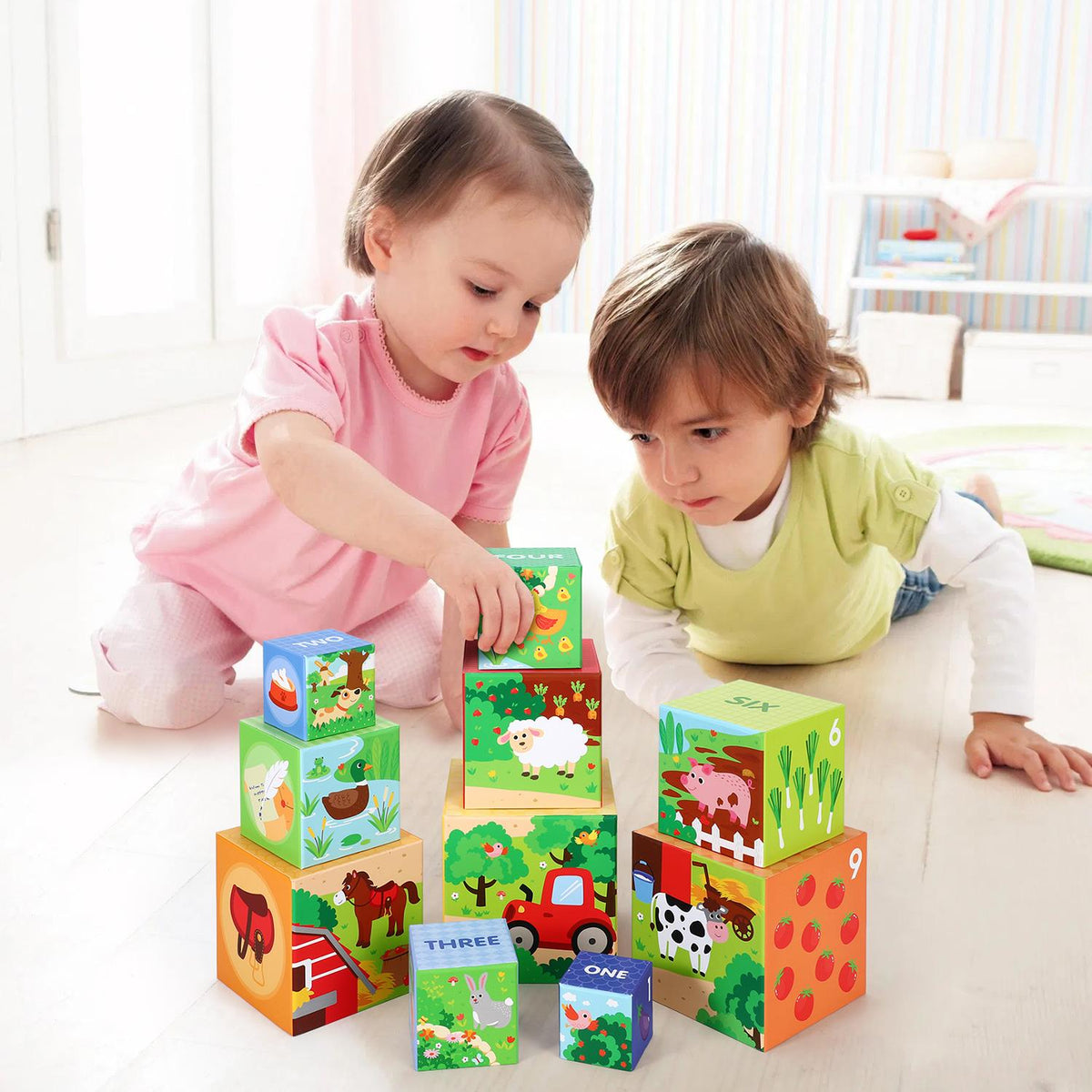 SOKA Stacking Cubes-My Farm 0000459