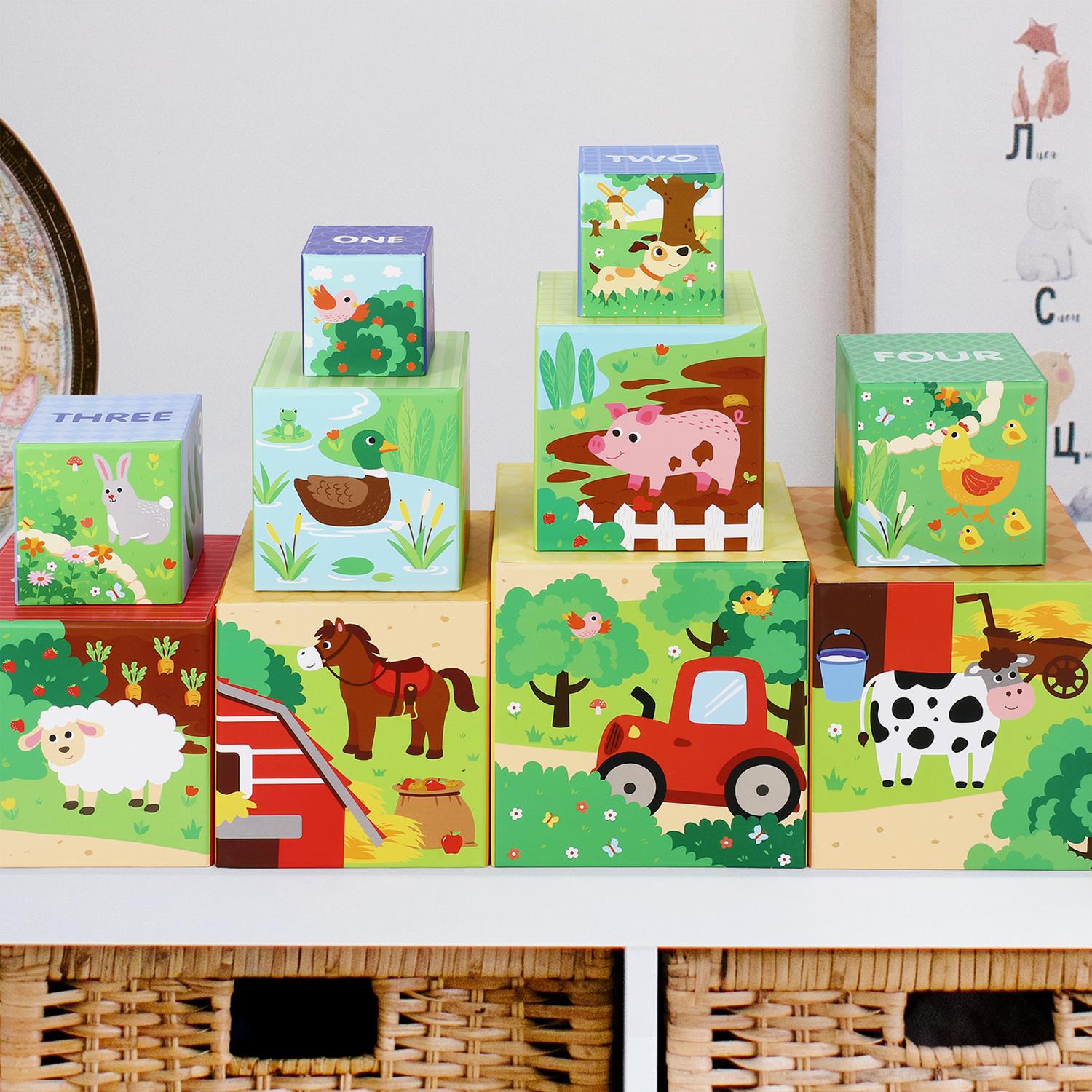 SOKA Stacking Cubes-My Farm 0000459