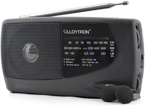 Lloytron 3 Band 'Sports' Personal Radio with Earphones