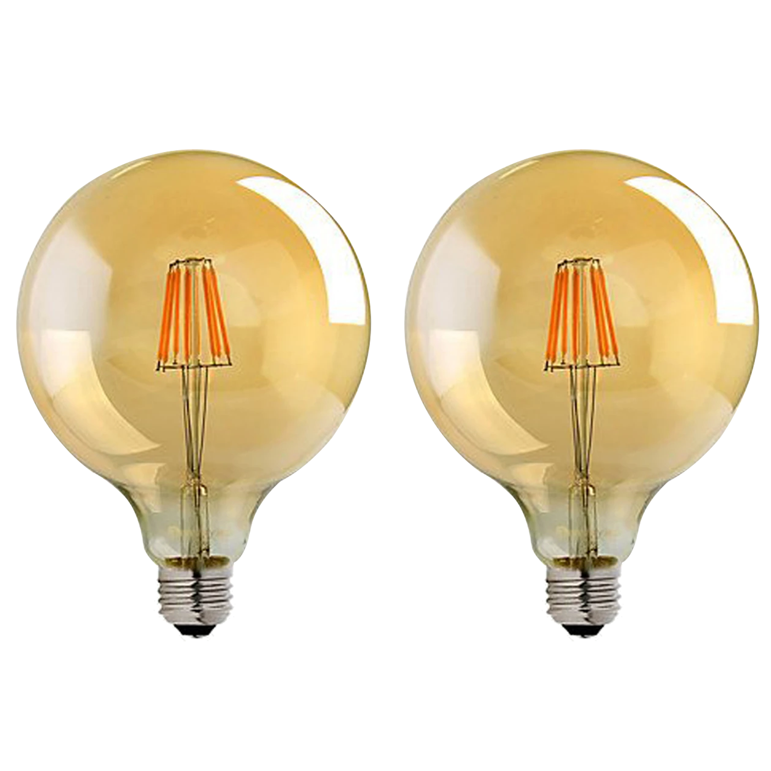 2 Pack E27 LED Edison Dimmable Vintage Amber Glass Warm white 2700K Light Bulbs