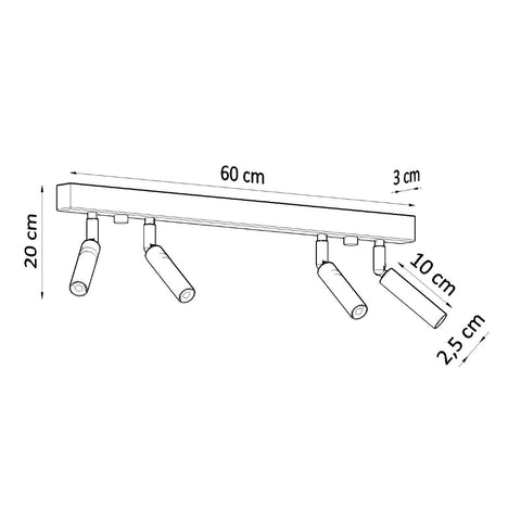 Ceiling lamp steel Eyetech modern Design G9