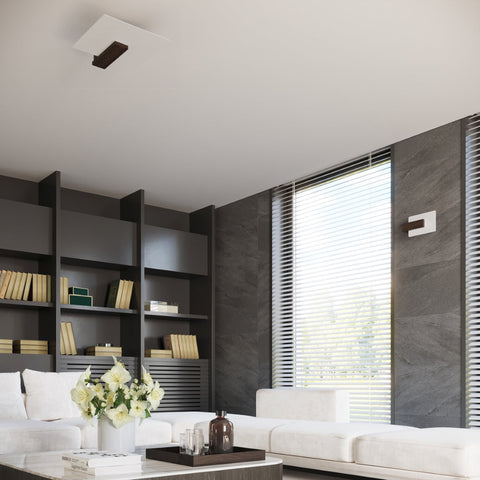 Ceiling lamp wood, glass Lappo Scandinavian Design E27