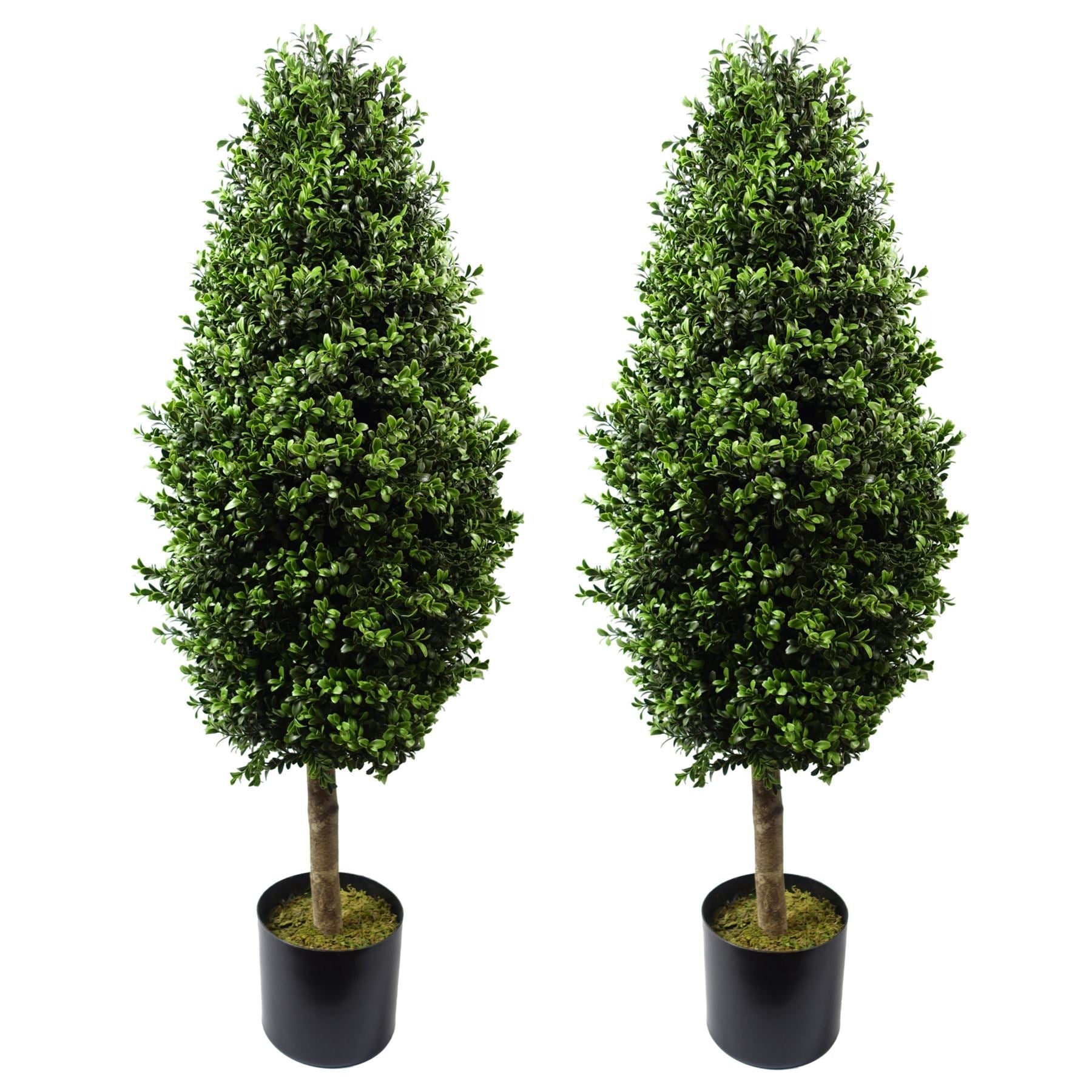 120cm Pair of Buxus Ball Cone Artificial Tree UV Resistant Outdoor