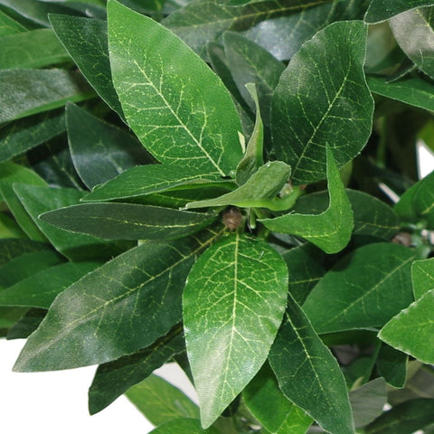 Pair of 90cm (3ft) Twisted Stem Artificial Topiary Bay Laurel Ball Trees