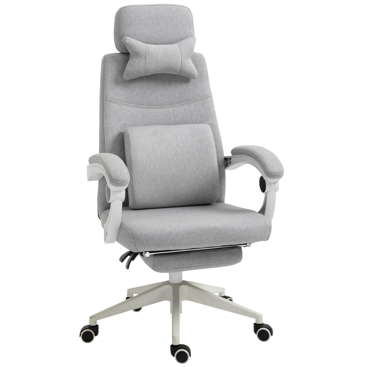 Vinsetto Home Office Chair Reclining Computer Chair w/ Lumbar Support Dark Grey