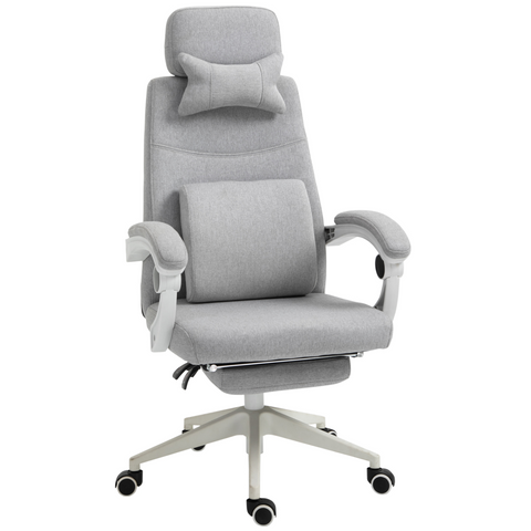 Vinsetto Home Office Chair Reclining Computer Chair w/ Lumbar Support Dark Grey