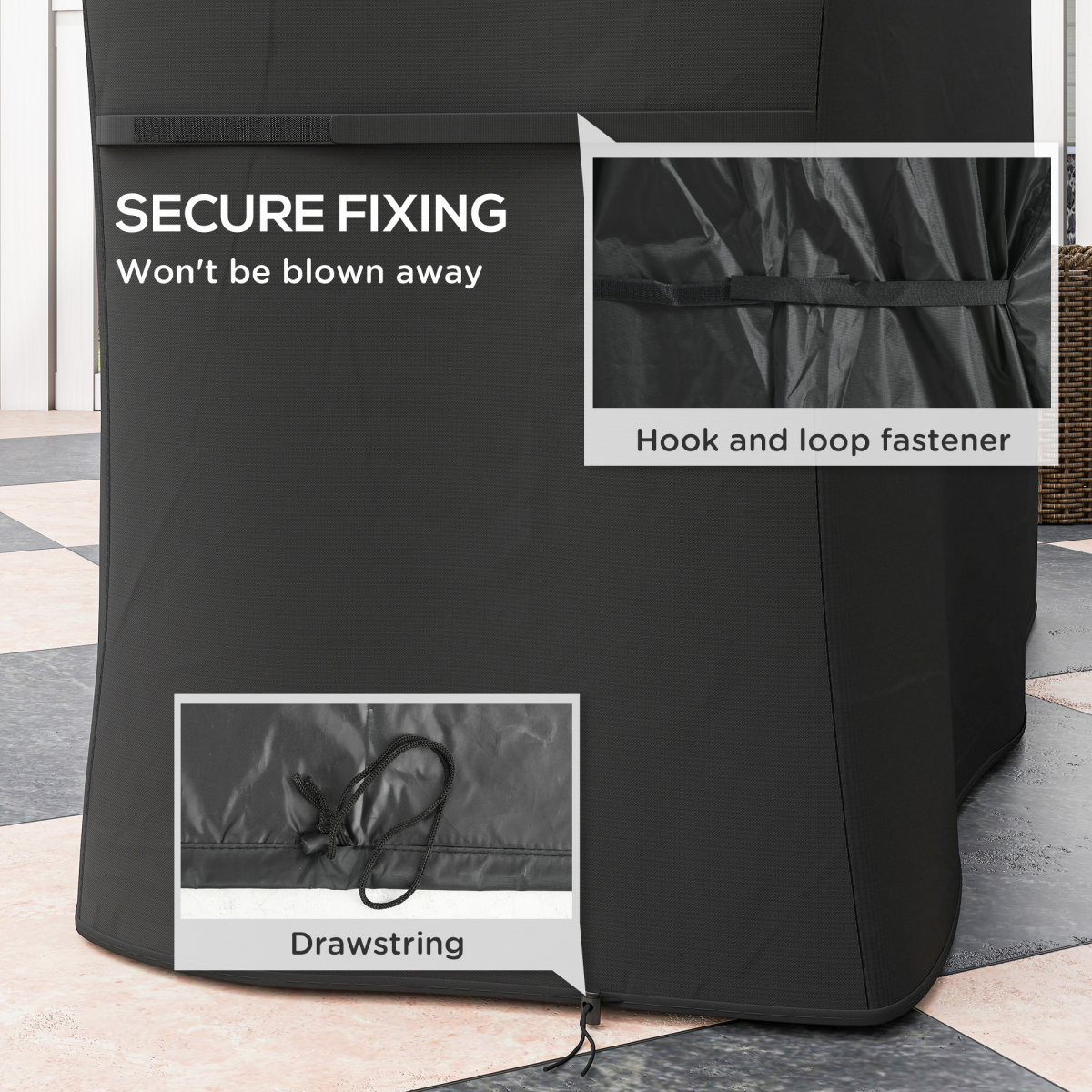 Outsunny Barbecue Covers, Waterproof UV Protection Rip-Proof, 147 x 61 x 120cm