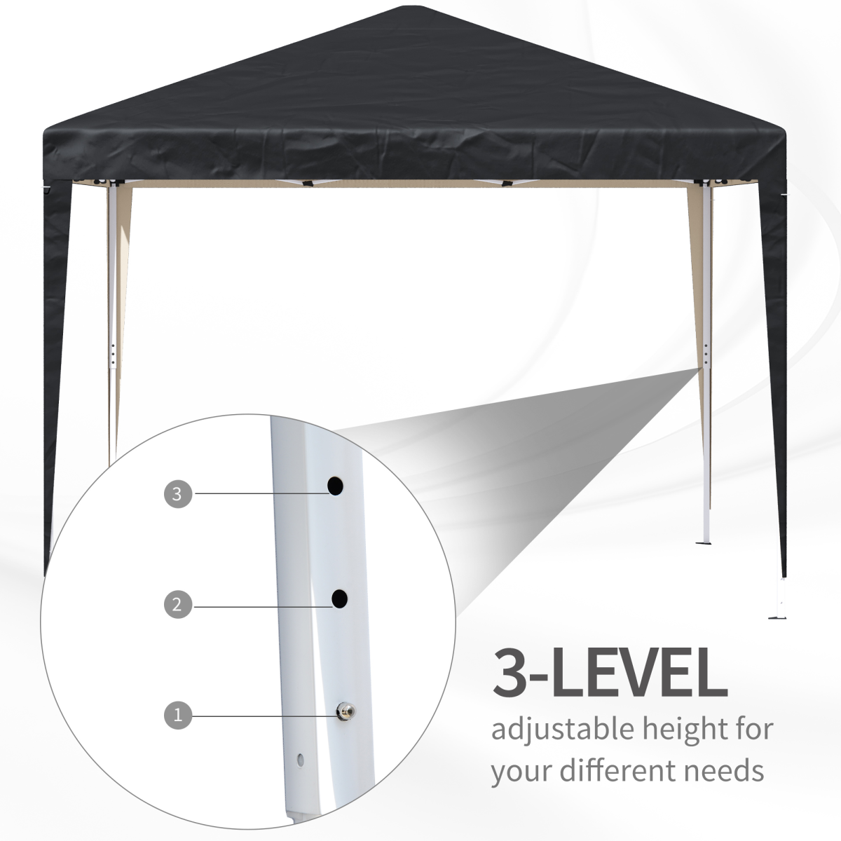 Outsunny 3 x 3 m Garden Pop Up Gazebo Marquee Party Tent Wedding Canopy
