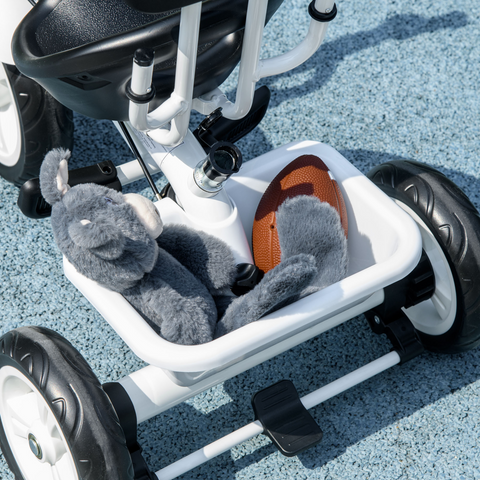 HOMCOM 6 in 1 Kids Tricycle w/ Removable Handle for 1.5+ year, Blue