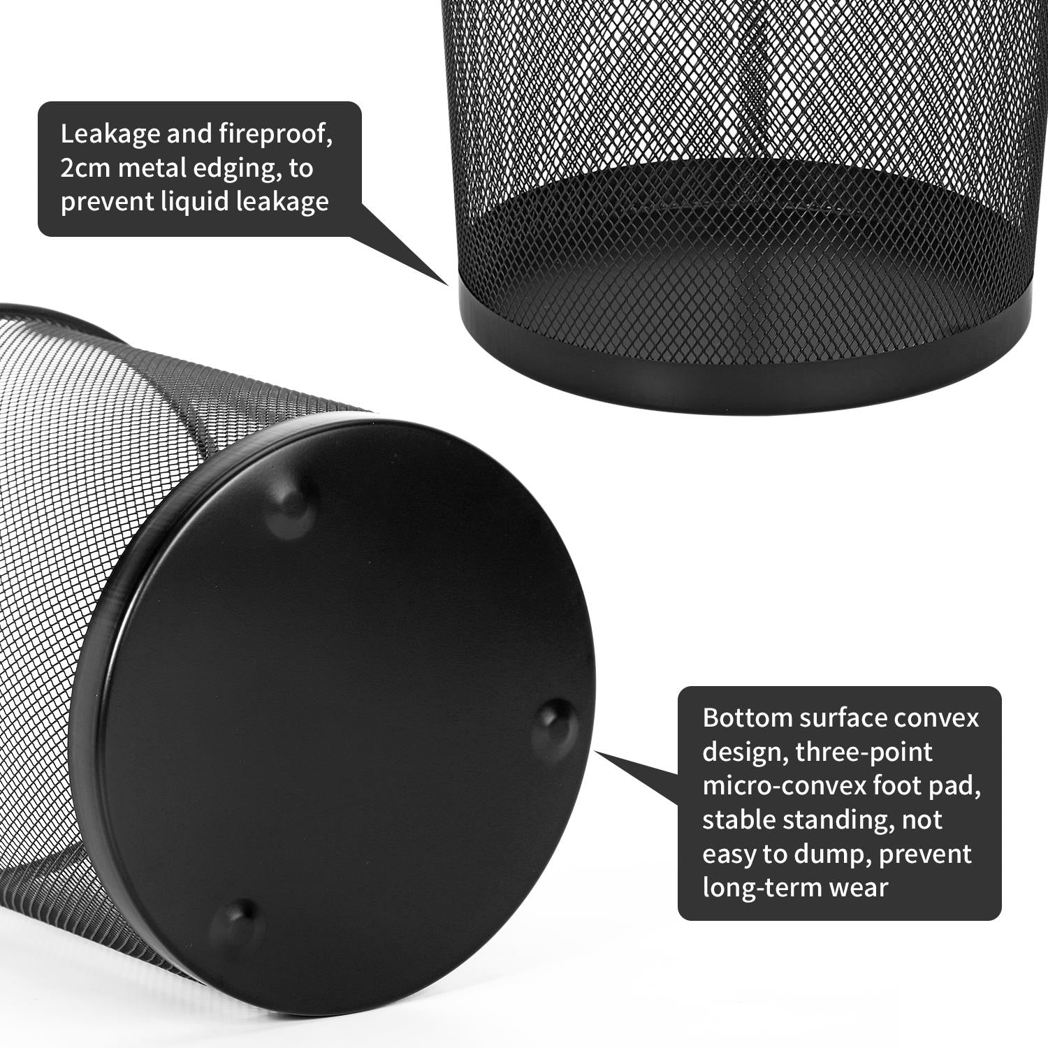 Vinsani 2pc Black Mesh Bin 1010404