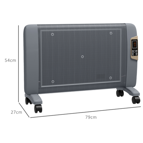 HOMCOM Mica Electric Space Heater, Portable Heater, 2 Heat Settings