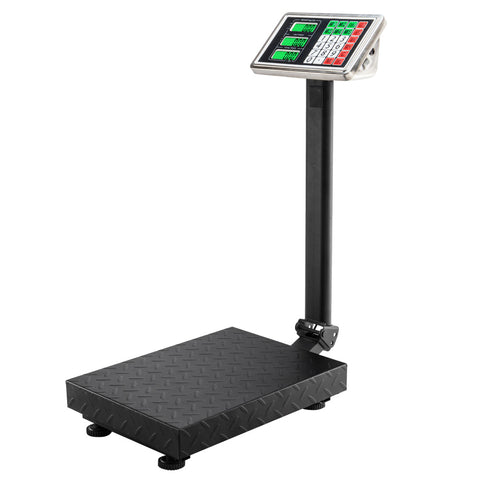 【Old code:95066004】100KG/220lbs LCD Digital Personal Floor Postal Platform Scale with 30*40 Platform & 0.6mm Plate Black UK Plug